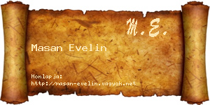 Masan Evelin névjegykártya